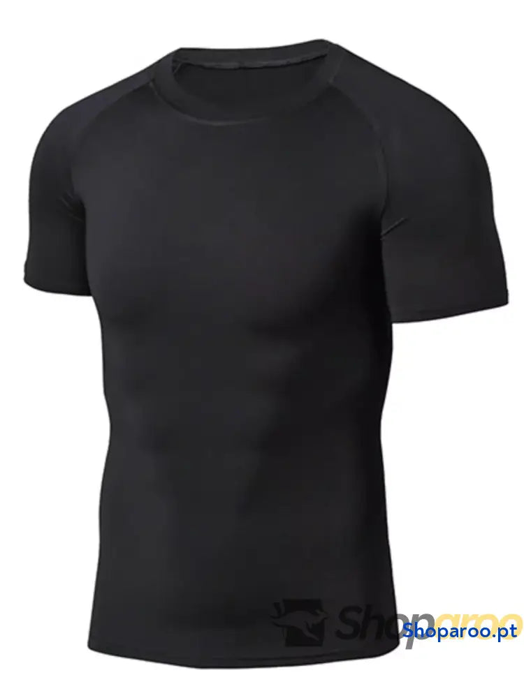 Men’s Full Size Round Neck Short Sleeve Active T-Shirt Plus