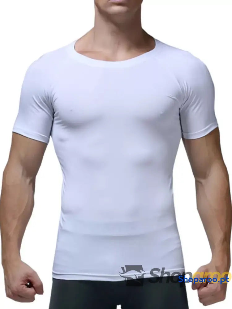 Men’s Full Size Round Neck Short Sleeve Active T-Shirt Plus