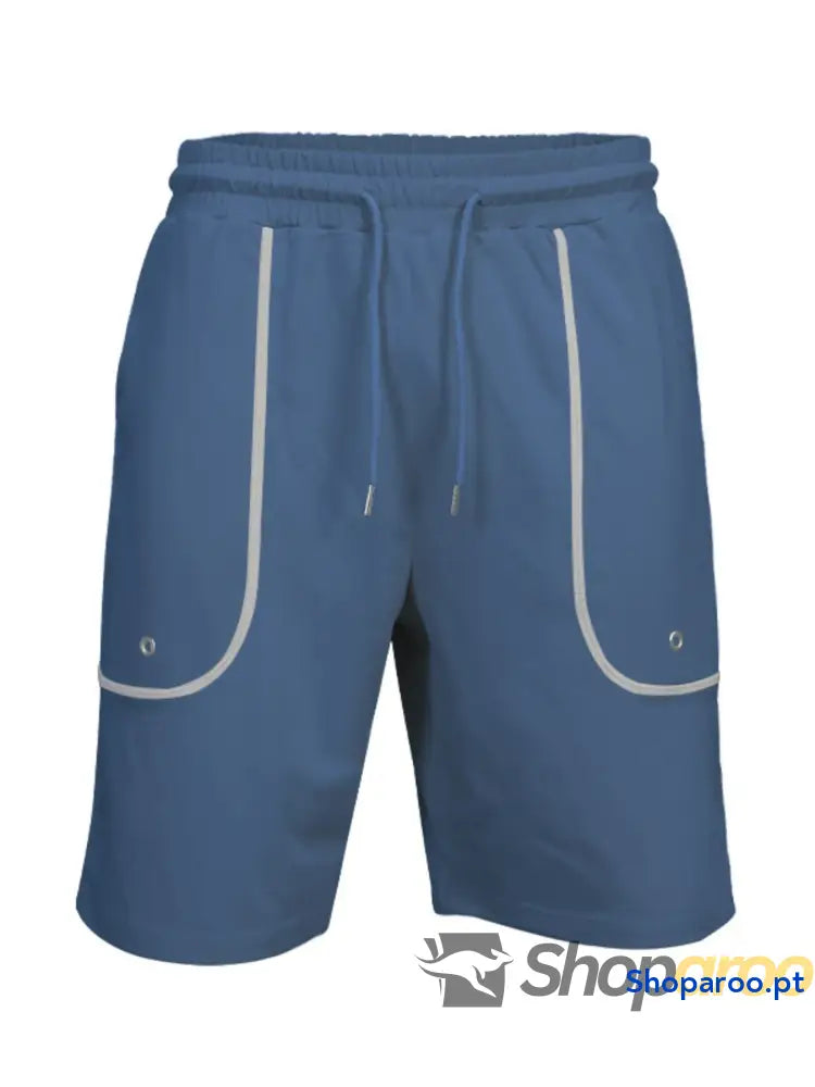 Men’s Full Size Round Neck Short Sleeve T-Shirt and Shorts Set Plus