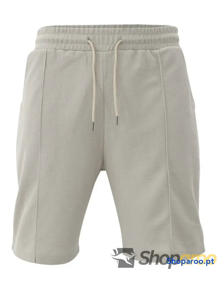 Men’s Full Size Round Neck Tee and Shorts Set Plus