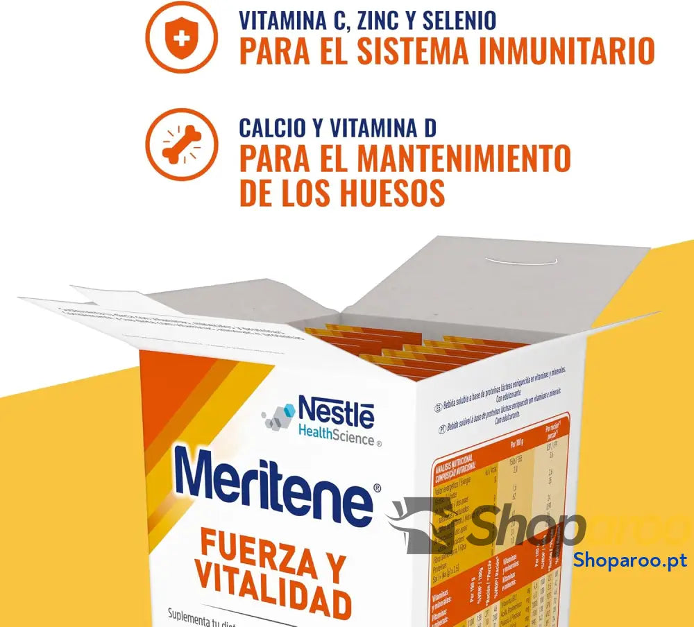 Meritene | Força e Vitalidade | Batidos Sabor Baunilha | para os seus músculos vitalidade si | Solução nutricional