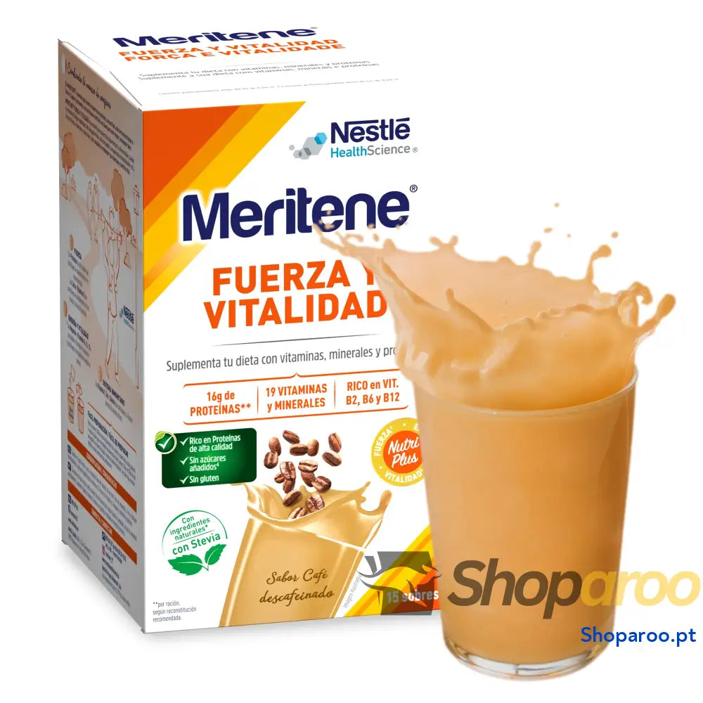 Meritene | Força e Vitalidade | Batidos Sabor Baunilha | para os seus músculos vitalidade si | Solução nutricional