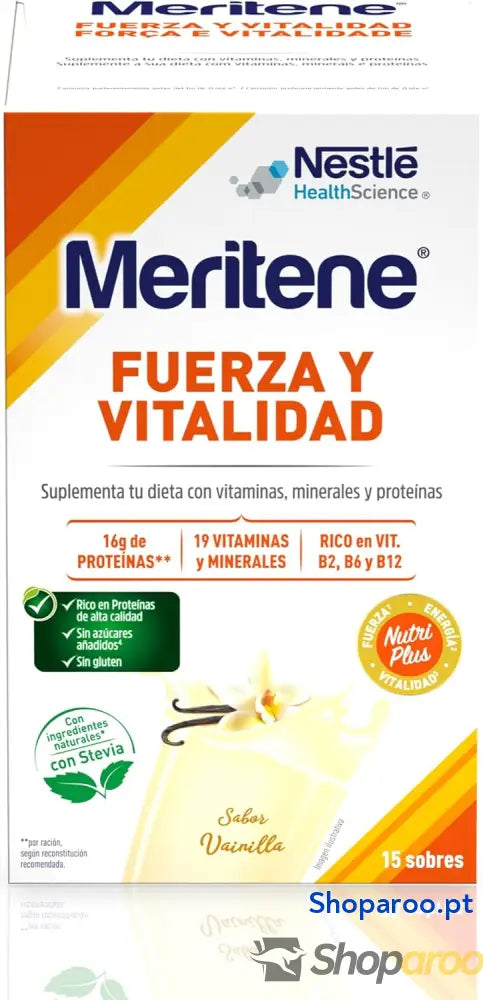 Meritene | Força e Vitalidade | Batidos Sabor Baunilha | para os seus músculos vitalidade si | Solução nutricional