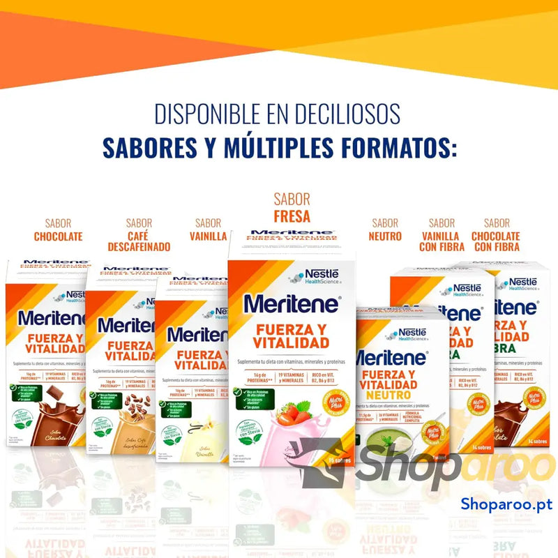 Meritene | Força e Vitalidade | Batidos Sabor Baunilha | para os seus músculos vitalidade si | Solução nutricional