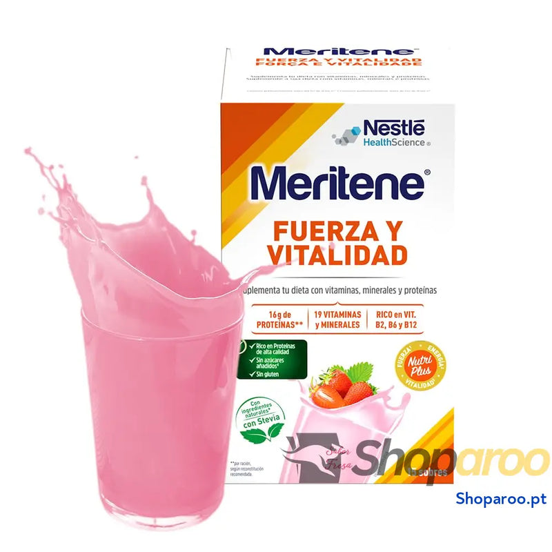 Meritene | Força e Vitalidade | Batidos Sabor Baunilha | para os seus músculos vitalidade si | Solução nutricional