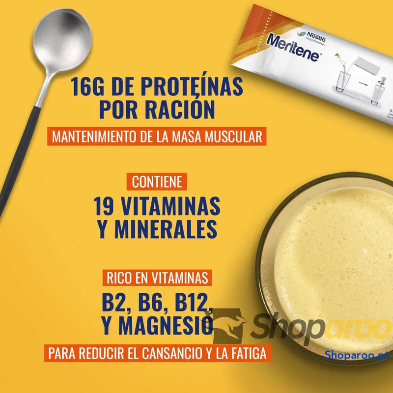 Meritene | Força e Vitalidade | Batidos Sabor Baunilha | para os seus músculos vitalidade si | Solução nutricional