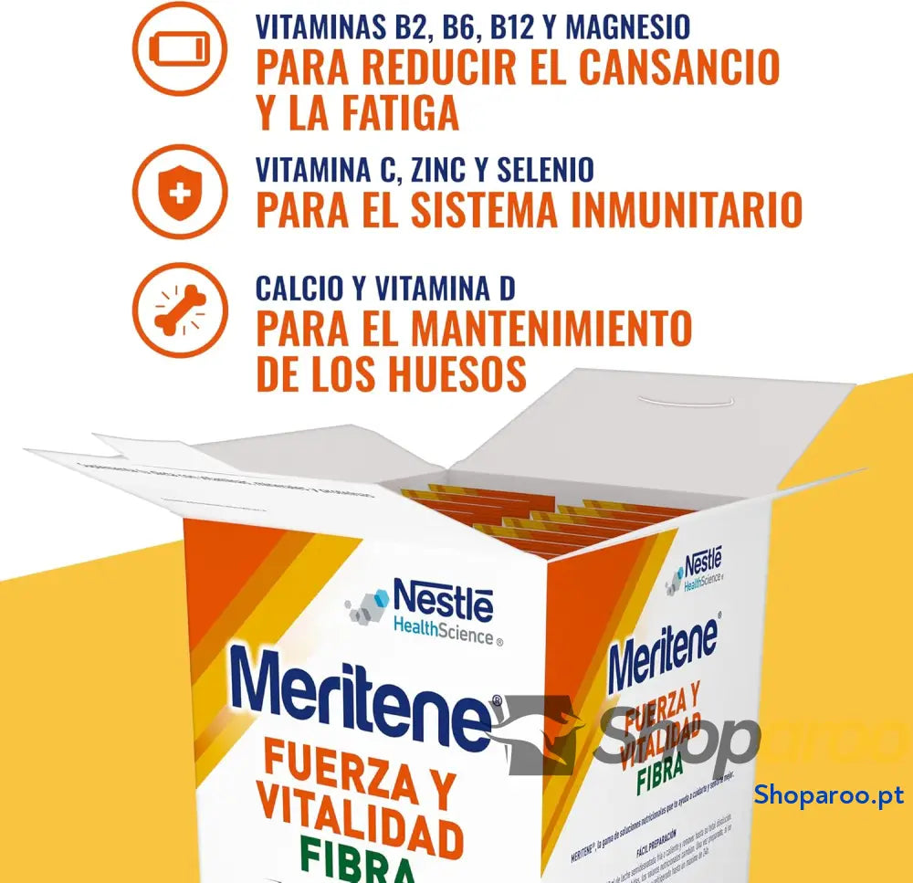 Meritene Força e Vitalidade em Fibra sabor chocolate com vitamina