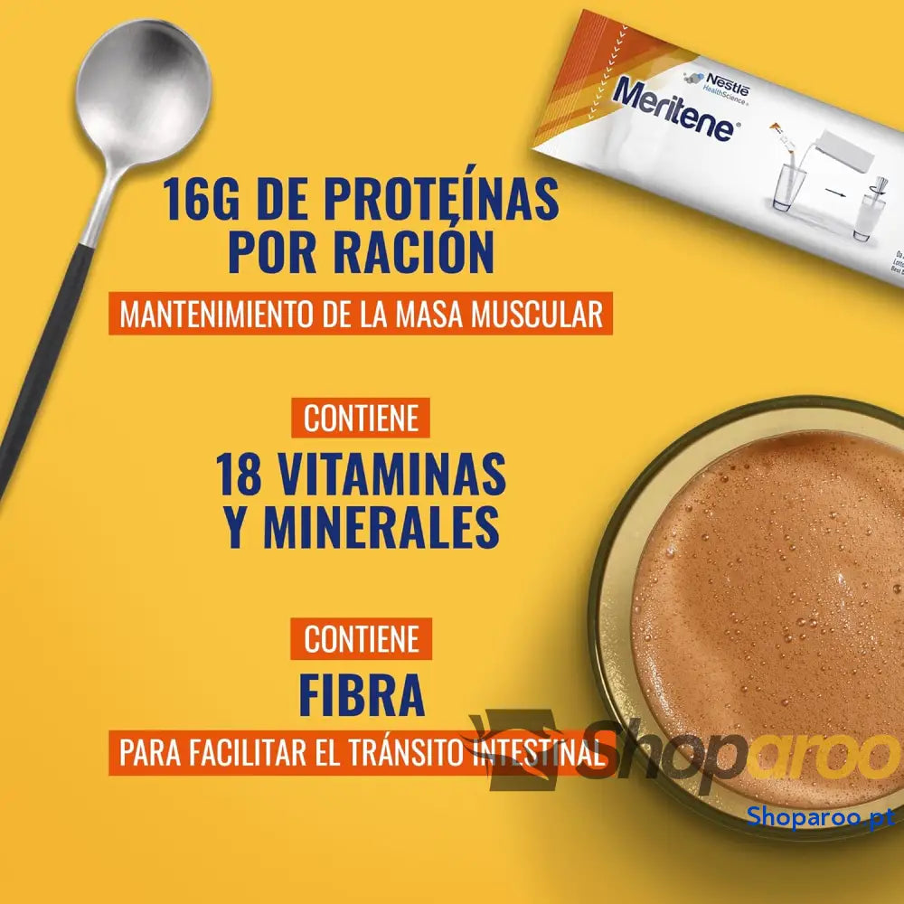 Meritene Força e Vitalidade em Fibra sabor chocolate com vitamina
