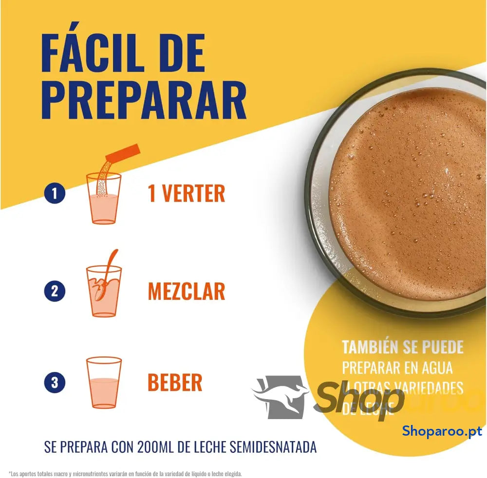 Meritene Força e Vitalidade em Fibra sabor chocolate com vitamina