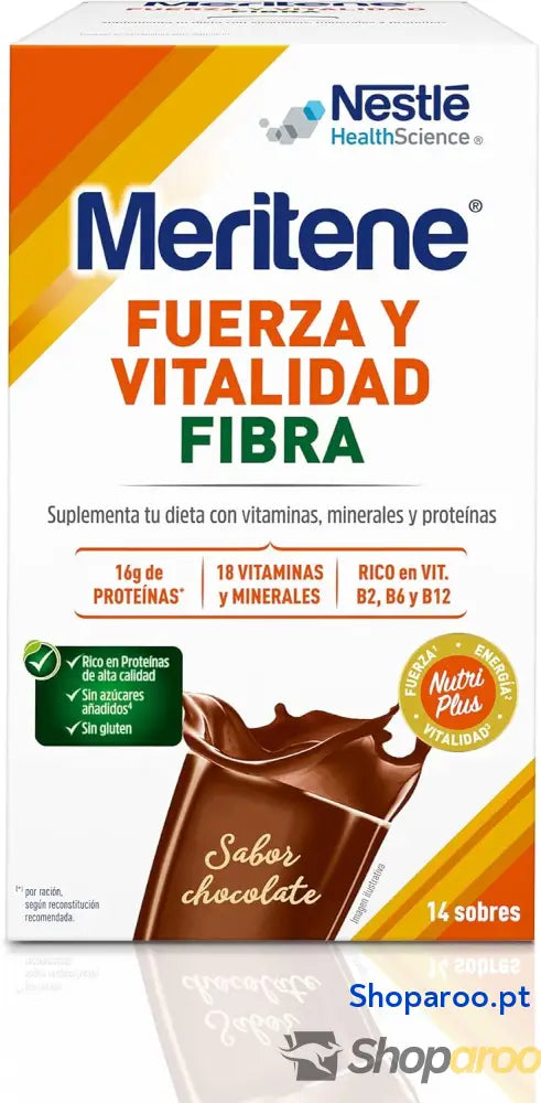 Meritene Força e Vitalidade em Fibra sabor chocolate com vitamina