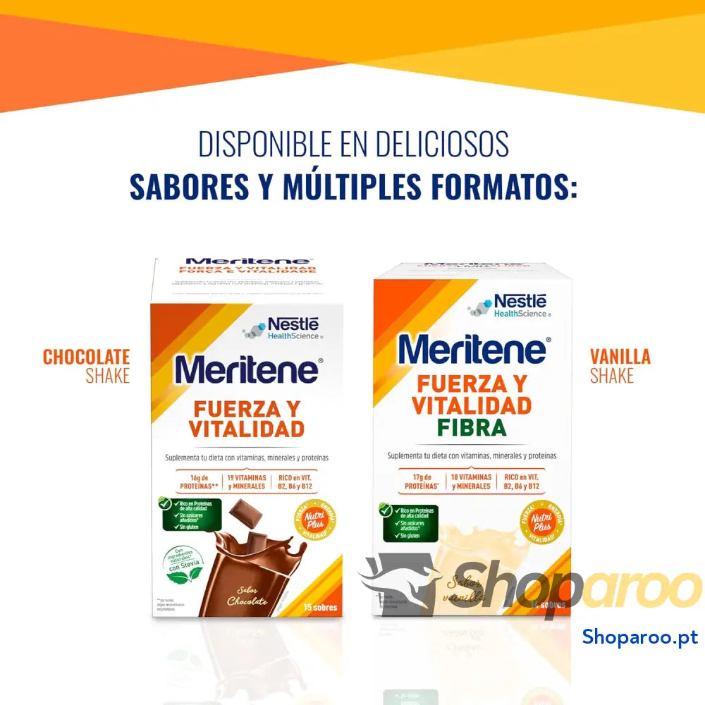 Meritene Força e Vitalidade em Fibra sabor chocolate com vitamina