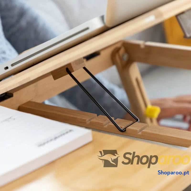 Mesa Auxiliar Dobrável de Bambu Lapwood InnovaGoods