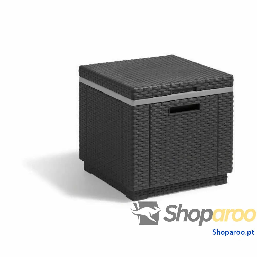 Mesa de apoio Allibert by KETER Ice Cube graphite 42 x 42 x 41 cm Cinzento