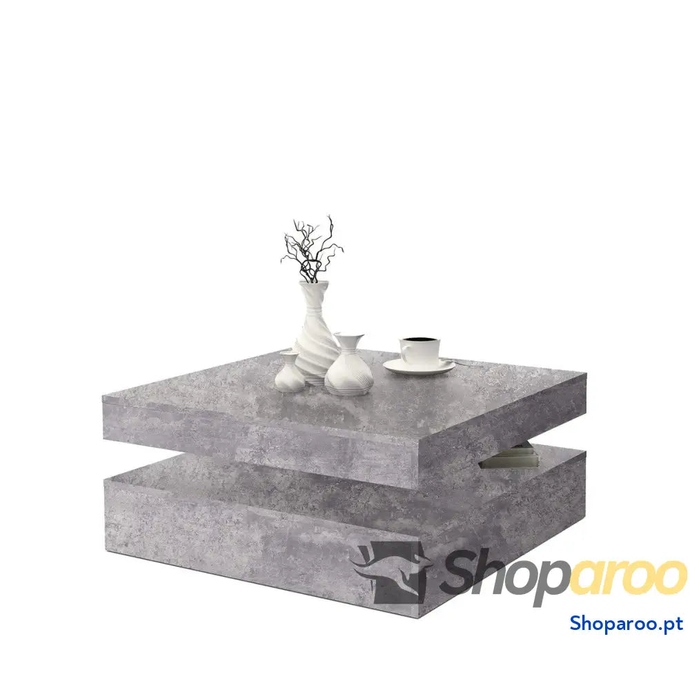 Mesa de apoio Cinzento claro (78 x 78 x 35,4 cm)