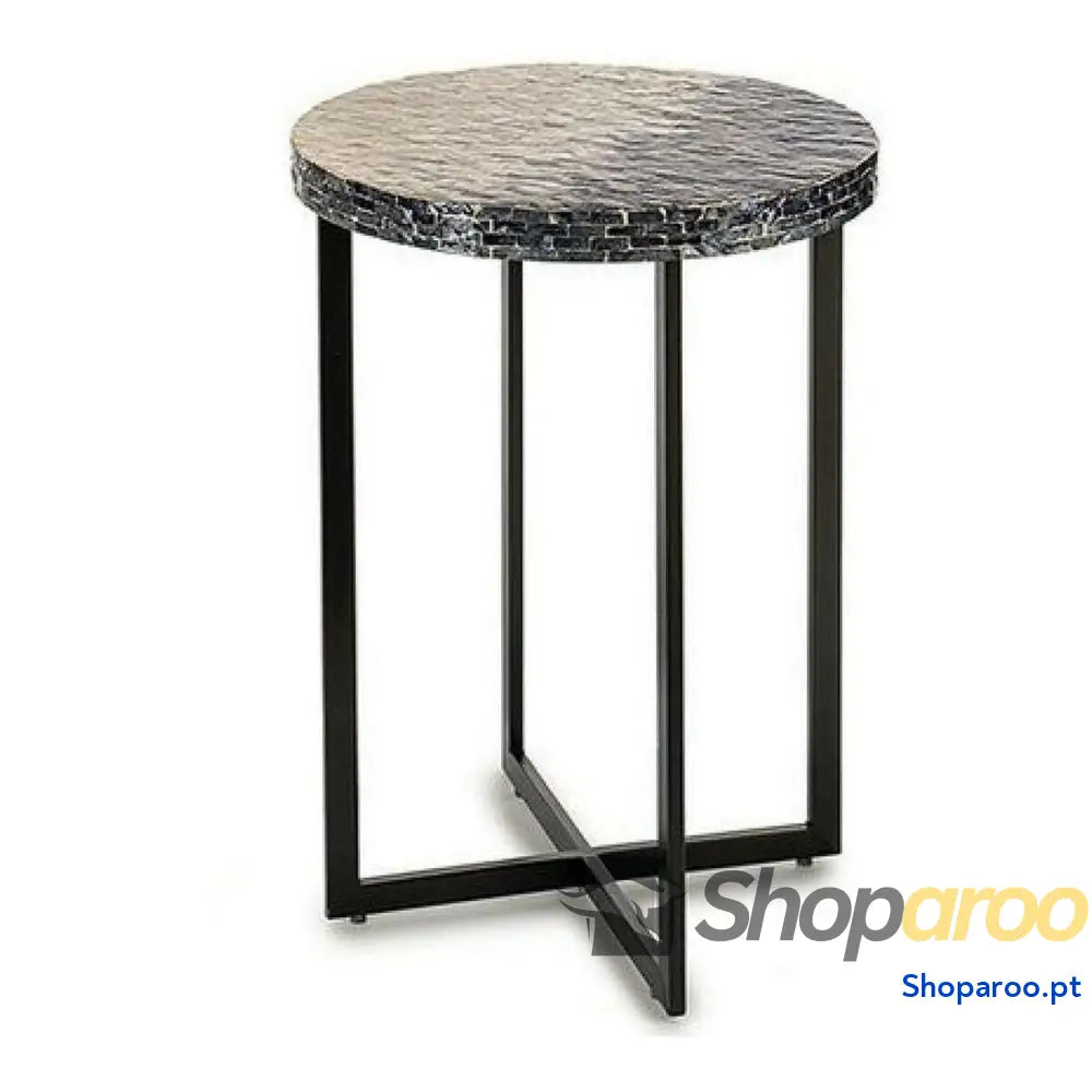 Mesa de apoio Cinzento Metal Madrepérola Aglomerado (45 x 62 x 45	 cm)