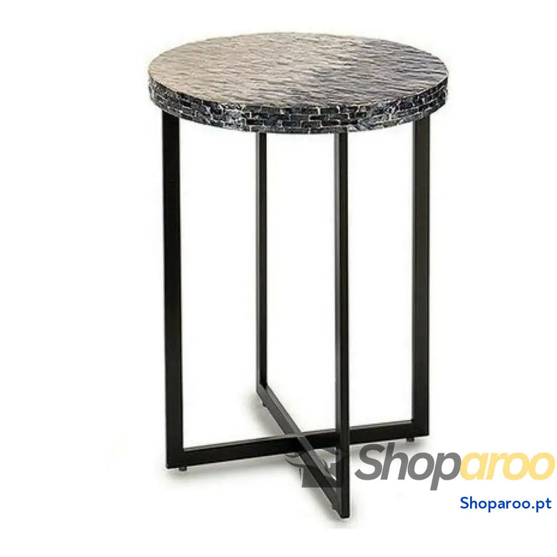 Mesa de apoio Cinzento Metal Madrepérola Aglomerado (45 x 62 x 45	 cm)