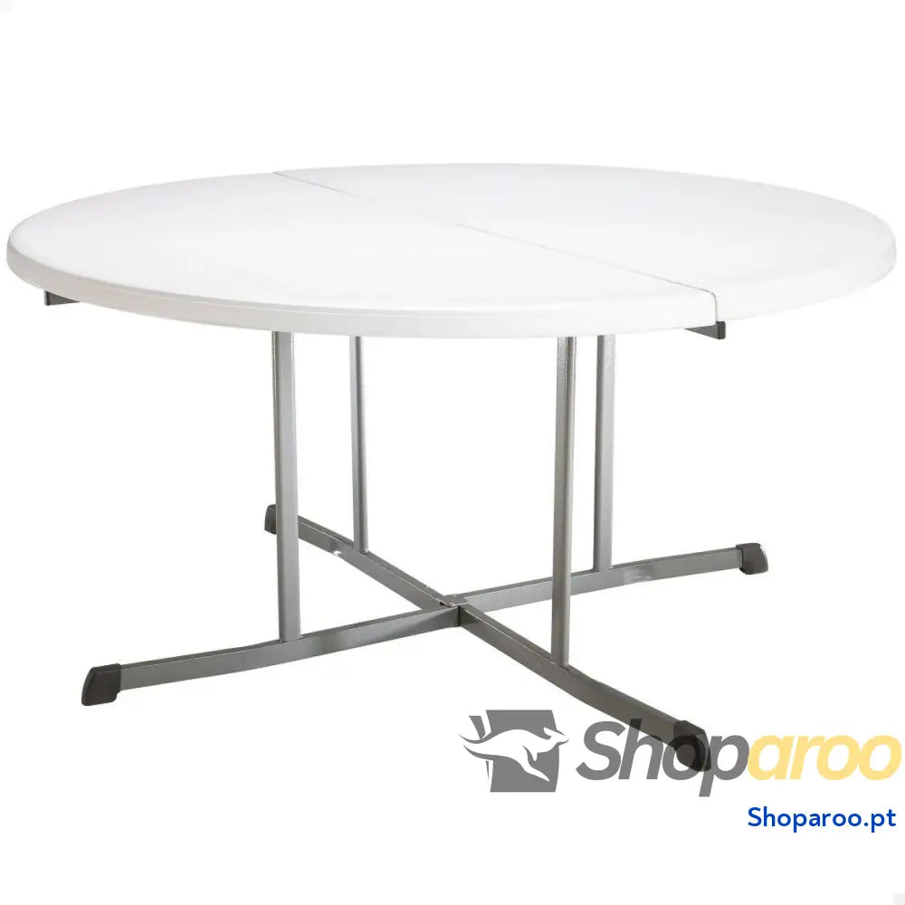 Mesa de apoio Lifetime Branco 152 x 75,5 x 152 cm Aço Plástico