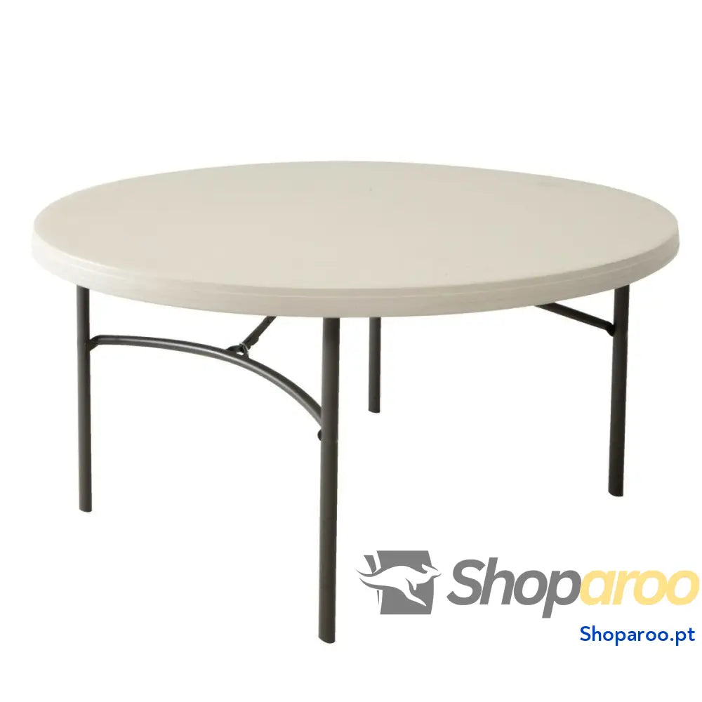 Mesa de apoio Lifetime Creme 152 x 74 x 152 cm Aço Plástico