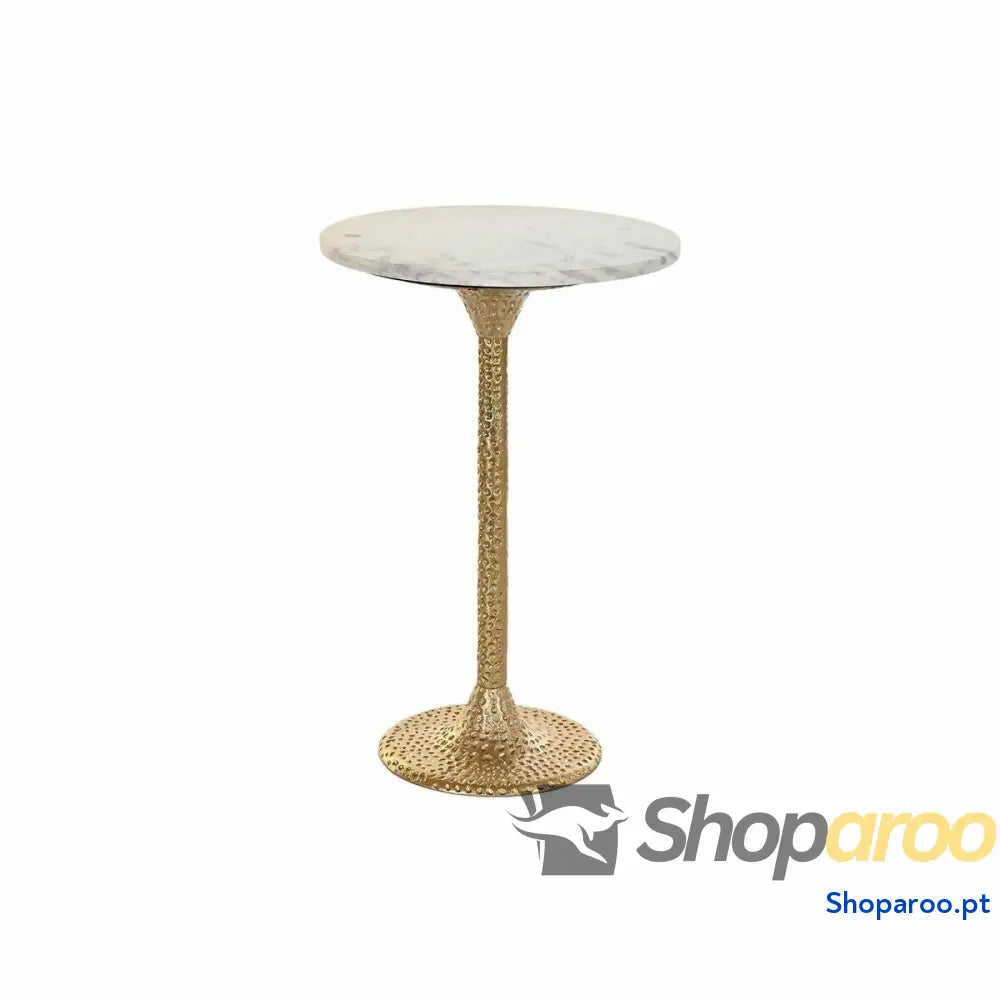 Mesa de Apoio Pequena DKD Home Decor Branco Dourado 40 x 61 cm
