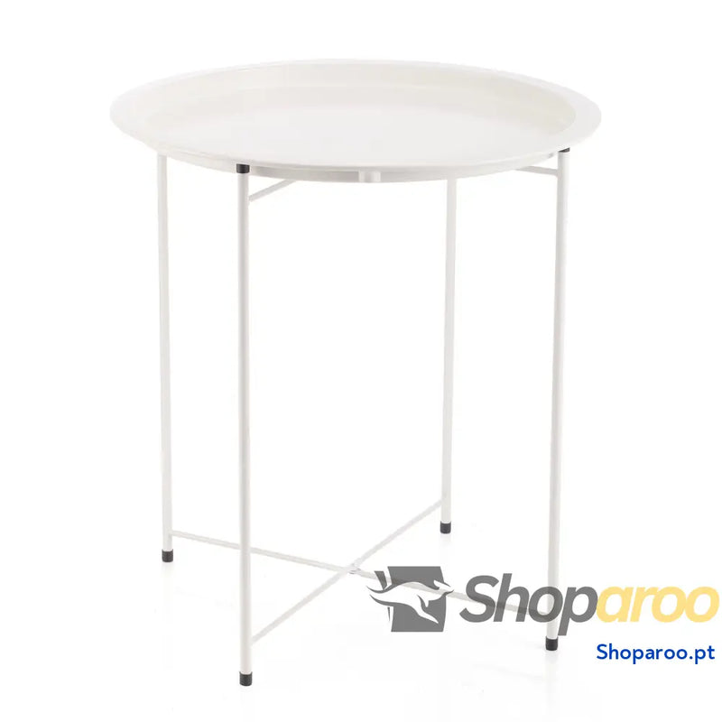 Mesa de apoio Vinthera Moa Aço 47 x 50 cm Branco Metal