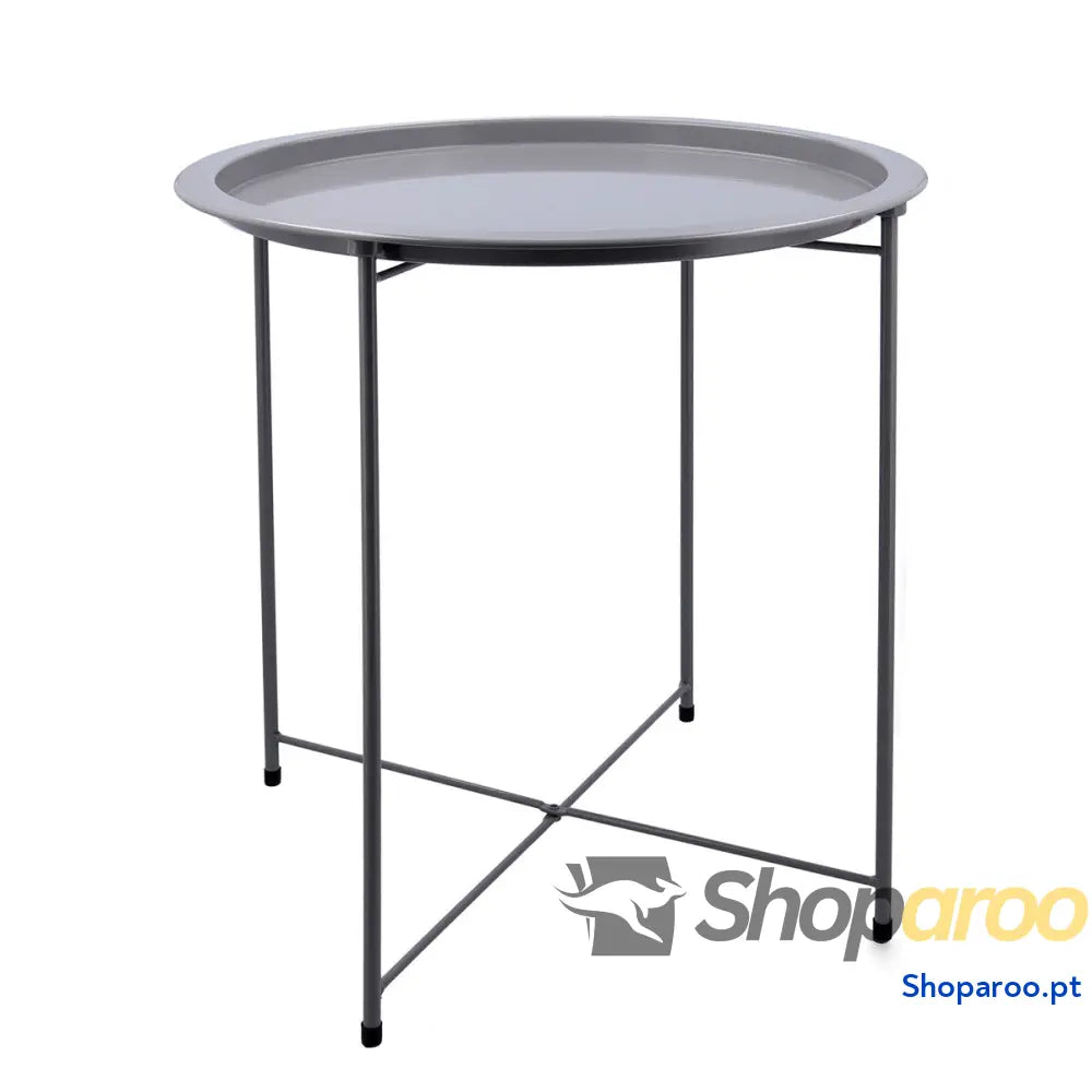 Mesa de apoio Vinthera Moa Aço 47 x 50 cm Cinzento Metal