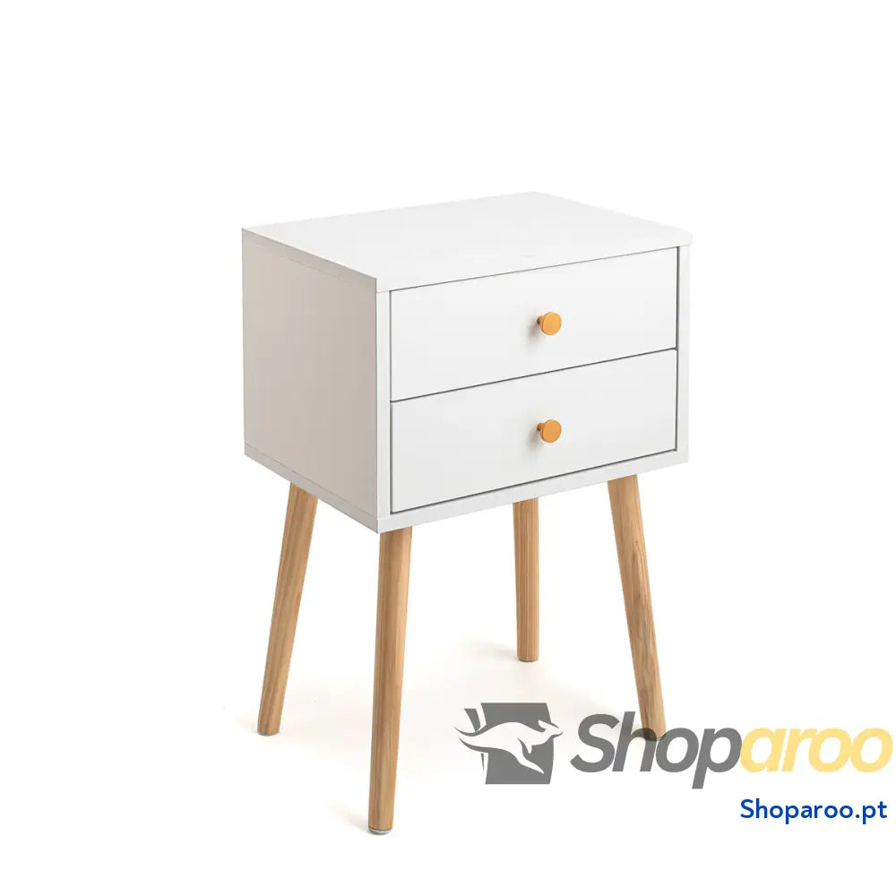 Mesa de Cabeceira Vinthera Moa Branco Plástico 40 x 30 62,5cm