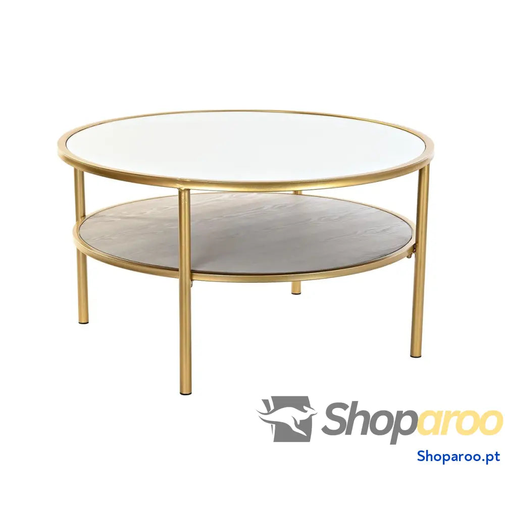 Mesa de Centro DKD Home Decor Glamour Dourado Metal Espelho 87 x 87 x 48 cm