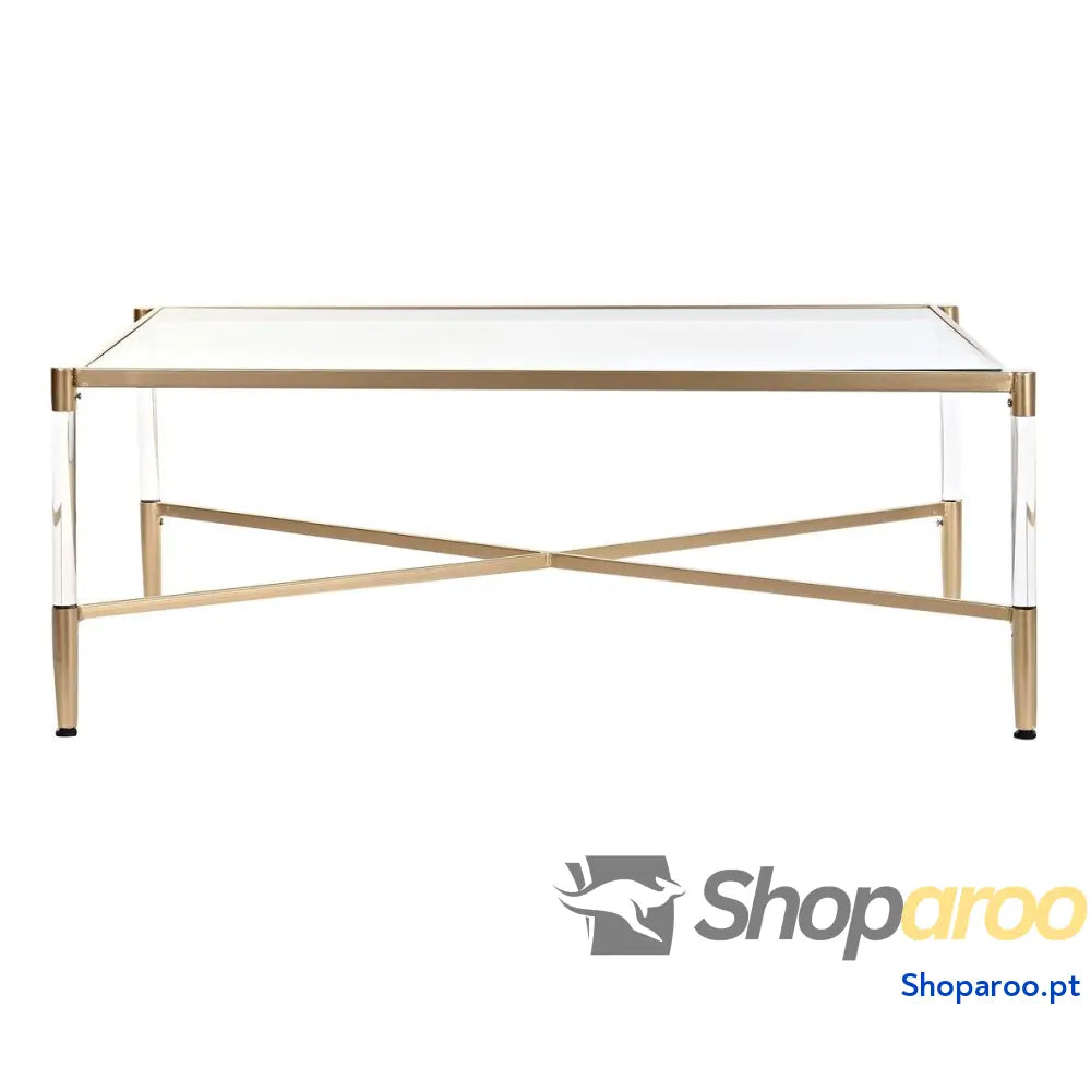 Mesa de Centro DKD Home Decor Metal Acrílico Glamour (120 x 70 x 45 cm)