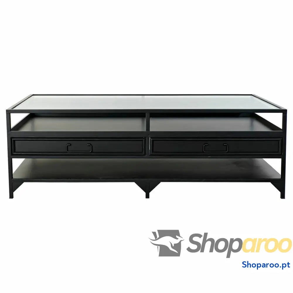 Mesa de Centro DKD Home Decor Metal Cristal (120 x 60 x 40 cm)