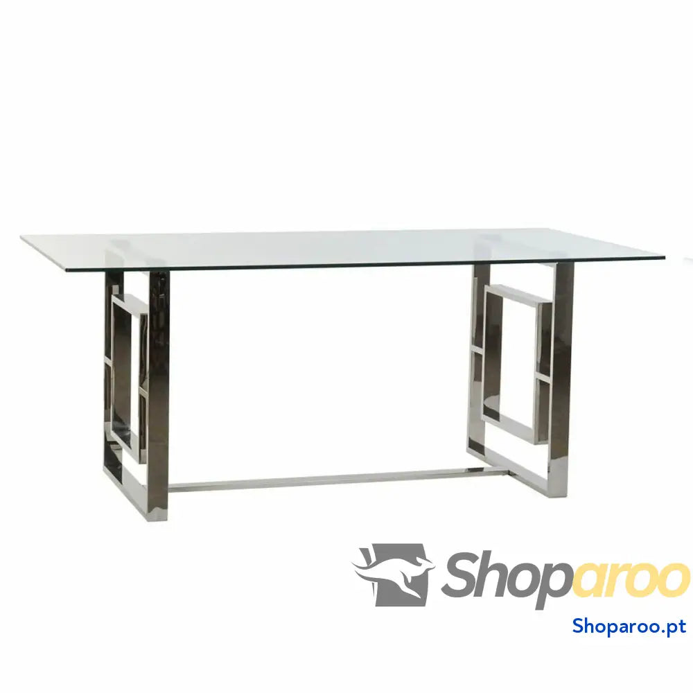Mesa de Jantar DKD Home Decor Cristal Aço (180 x 90 x 75 cm)