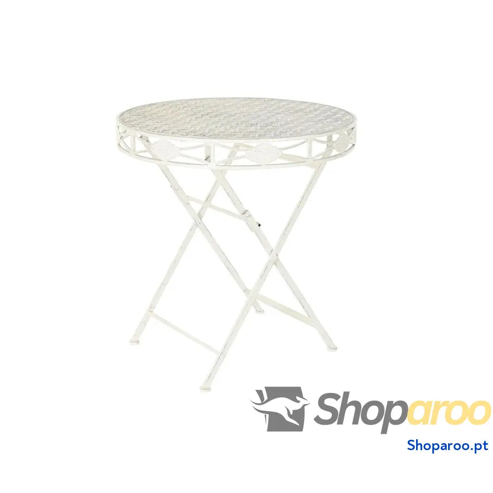Mesa de Jantar Home ESPRIT Branco Metal 70 x 70 x 73 cm