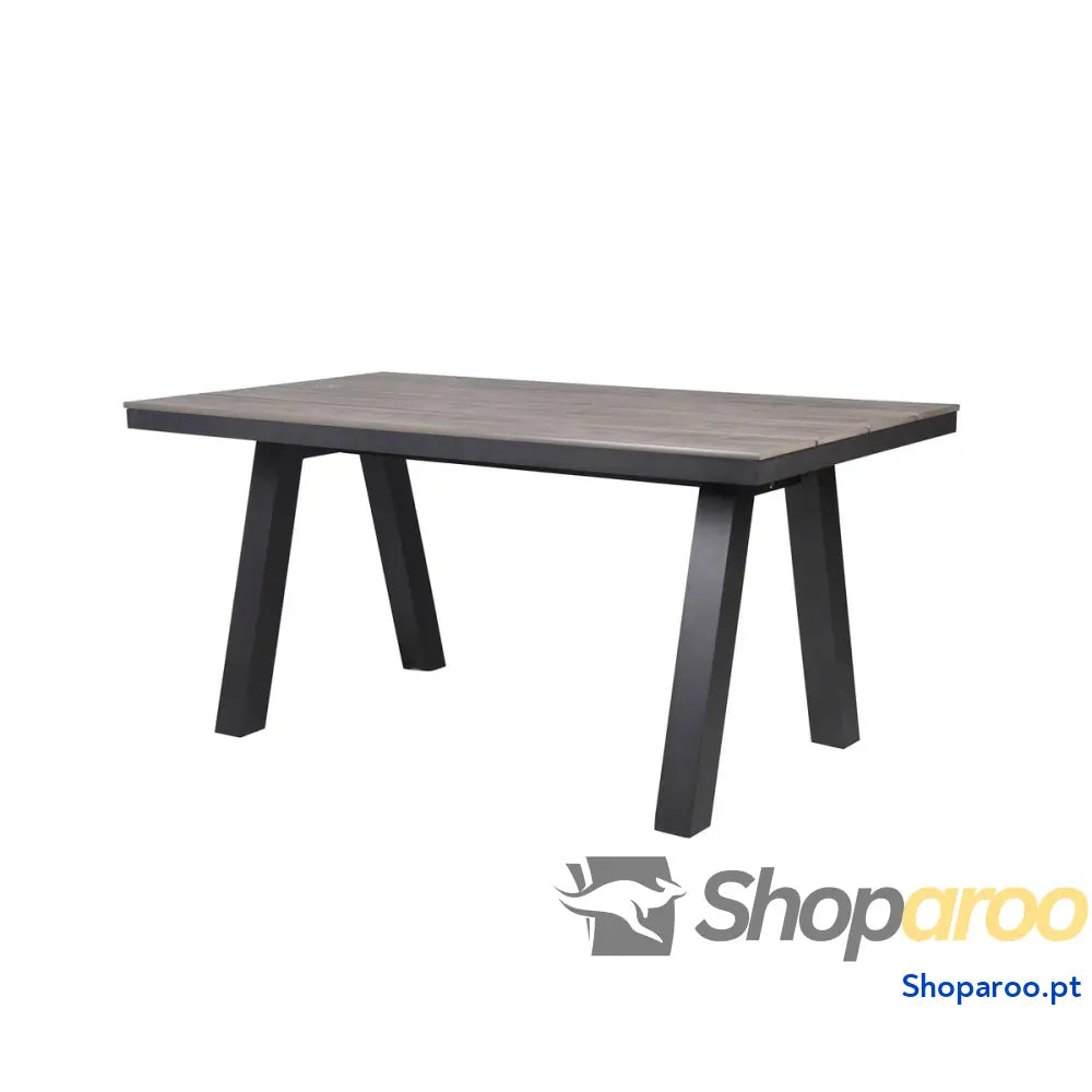 Mesa de Jantar Home ESPRIT Cinzento Alumínio poliestireno 160 x 90 x 77 cm