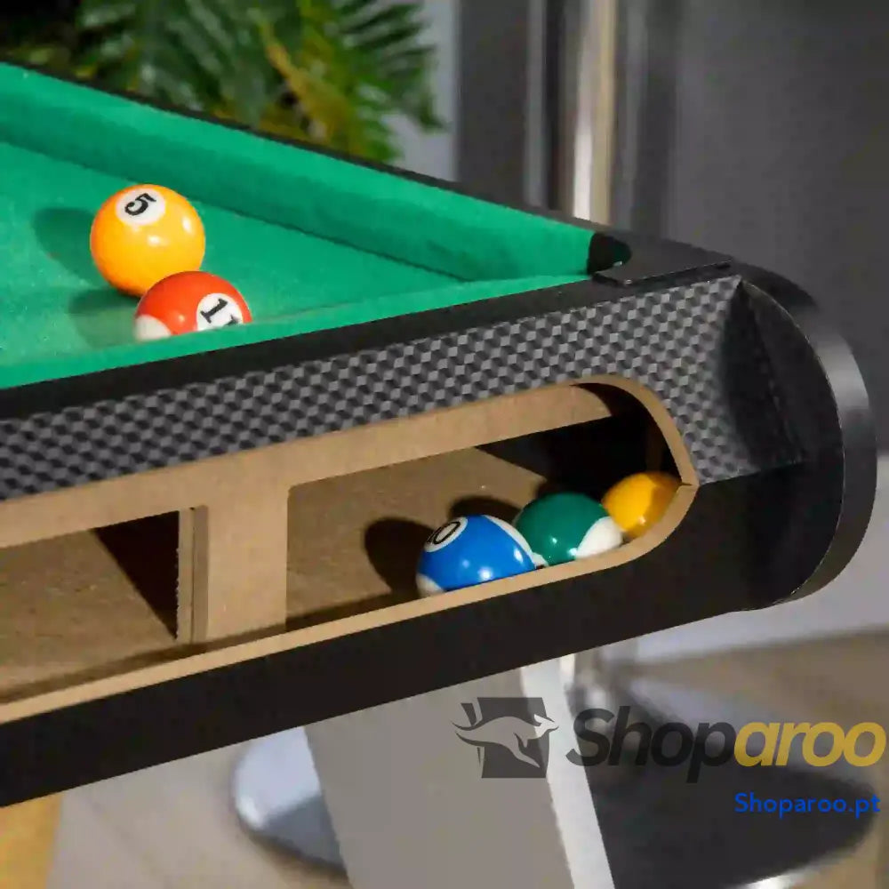 Mesa de Jogos 6 em 1 com Rodas Bilhar Matraquilho Ping Pong Lançamento Anéis Hóquei Bastão e Discos 120x88x79cm Multicor