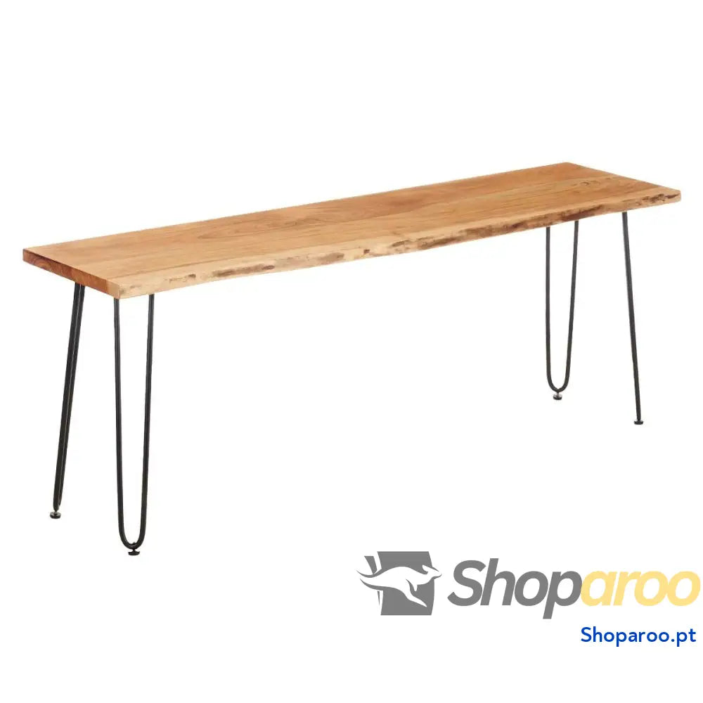 Mesa de TV Live Edge 140 x 37 x 52 cm Castanho Preto Acácia