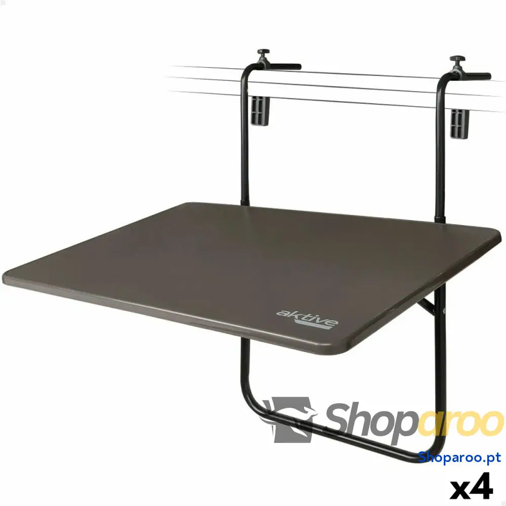 Mesa Dobrável Aktive Para pendurar em varanda Aço 60 x 66,5 x 40 cm (4 Unidades)