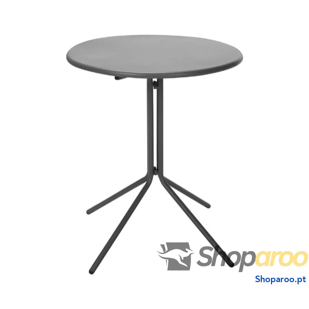Mesa Dobrável Ambiance x99001600 Cinzento escuro Ø 58 x 70 cm