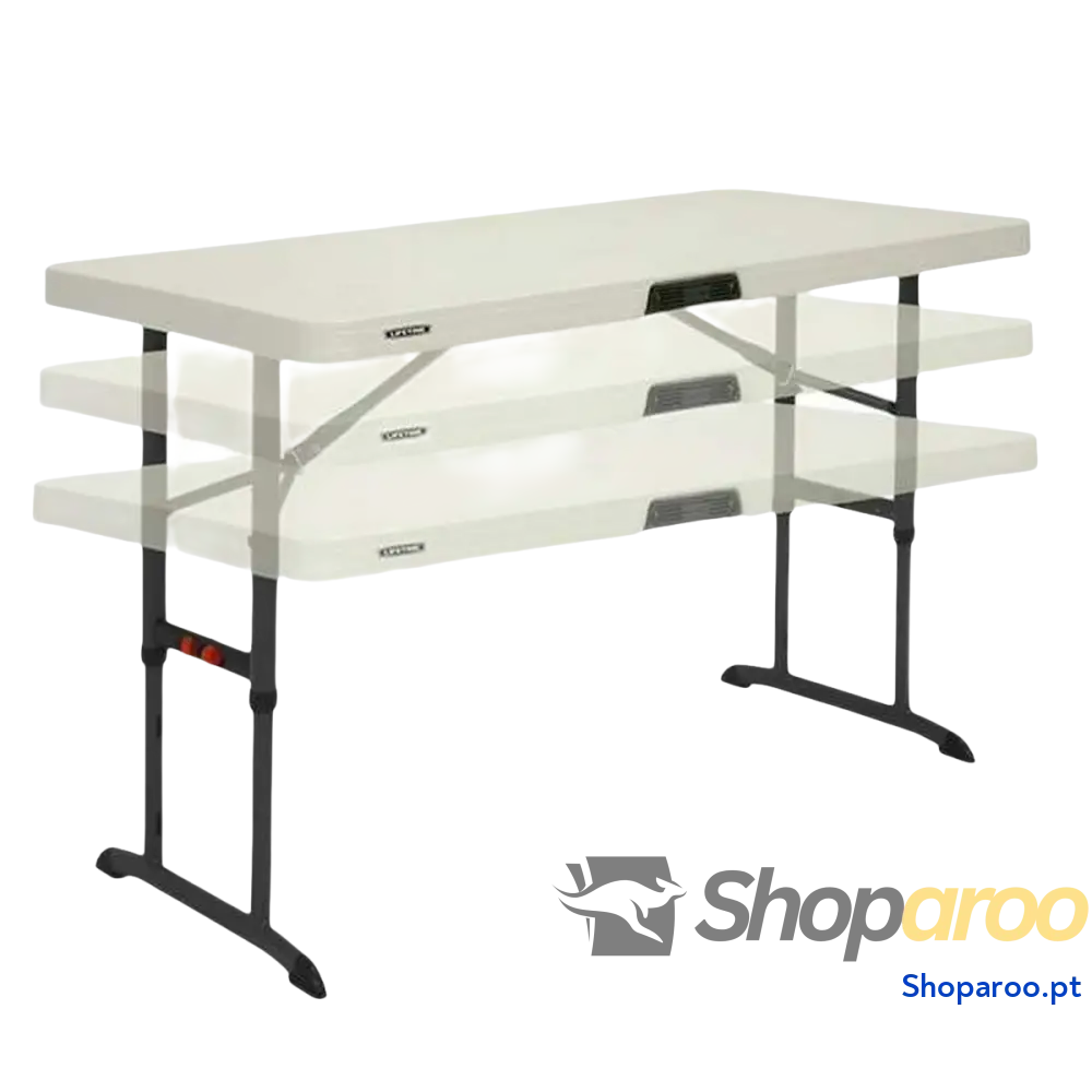 Mesa Dobrável Lifetime Lifetime 122 x 86 x 61 cm Creme Aço Plástico
