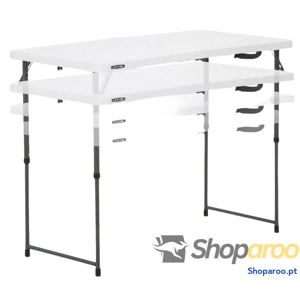 Mesa Dobrável Lifetime Branco 122 x 91,5 x 61 cm Aço HDPE