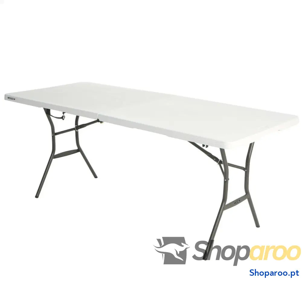 Mesa Dobrável Lifetime Branco 185 x 74 x 76 cm Aço Plástico