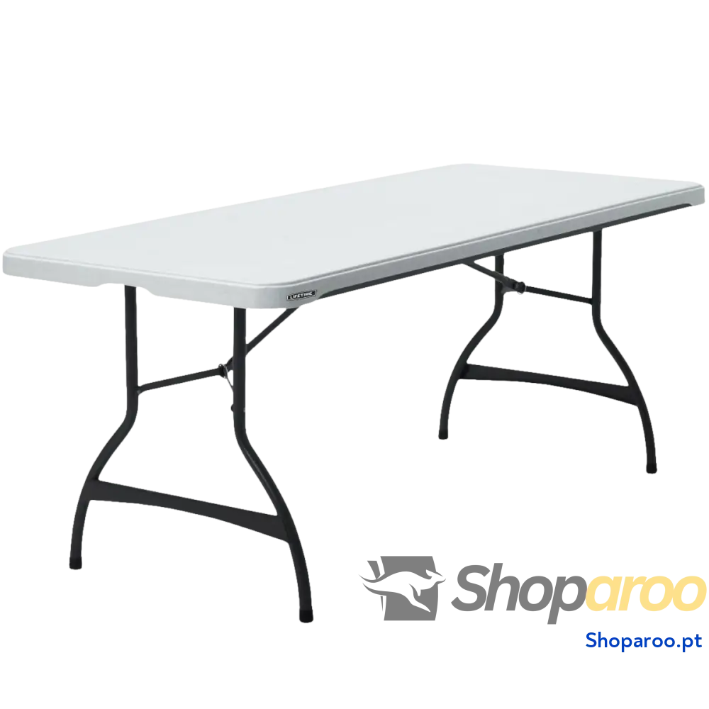 Mesa Dobrável Lifetime Branco Aço Plástico 182 x 73,5 x 76 cm