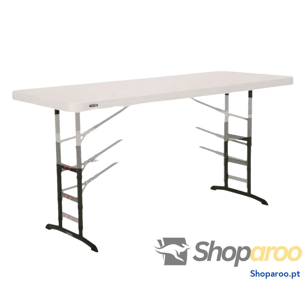 Mesa Dobrável Lifetime Branco Aço Plástico 183 x 91 x 76 cm