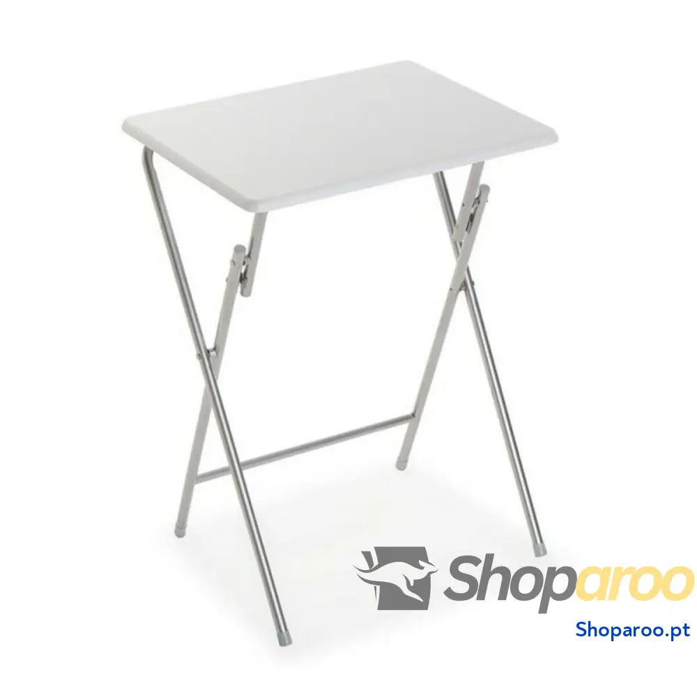 Mesa Dobrável Versa Branco Metal Madeira MDF (37,5 x 65,5 x 47,5 cm)