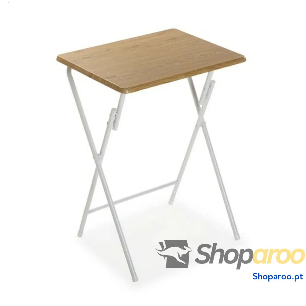 Mesa Dobrável Versa Marrom Glacé Metal Madeira MDF (37,5 x 65,5 x 47,5 cm)