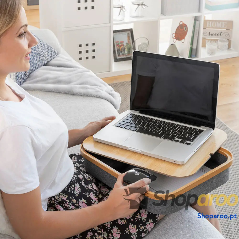 Mesa para Portátil com Bandeja de Armazenamento Larage InnovaGoods