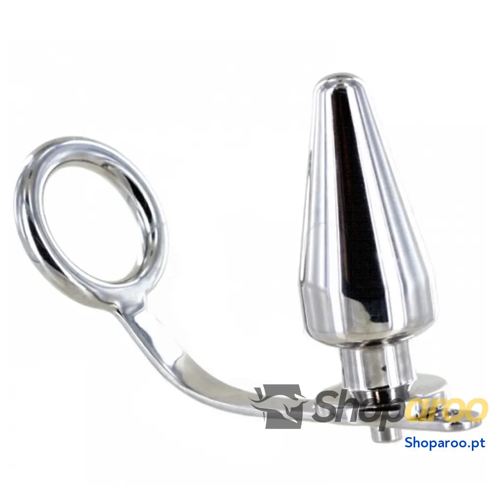 METAL HARD - ANEL DE AO COM PLUG ANAL 45 X 50MM