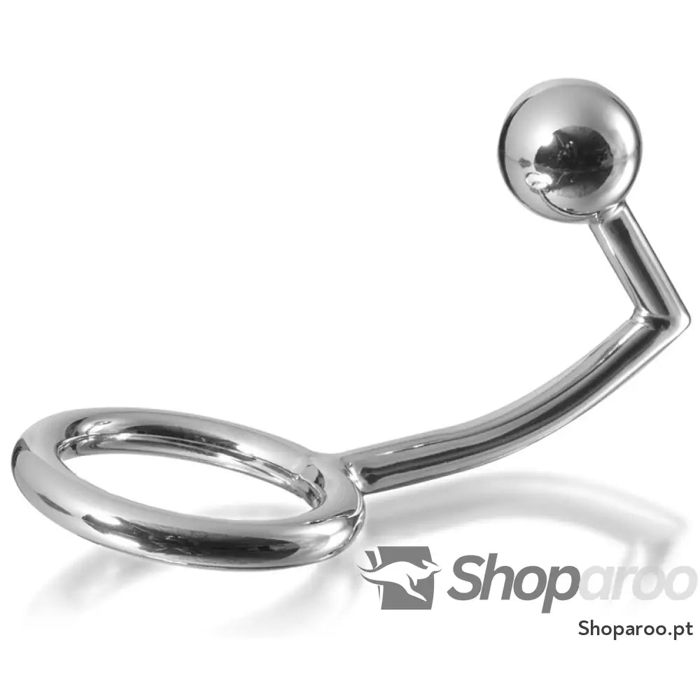 METAL HARD - ANEL DE GALO COM GANCHO ANAL INTRUSO 40MM