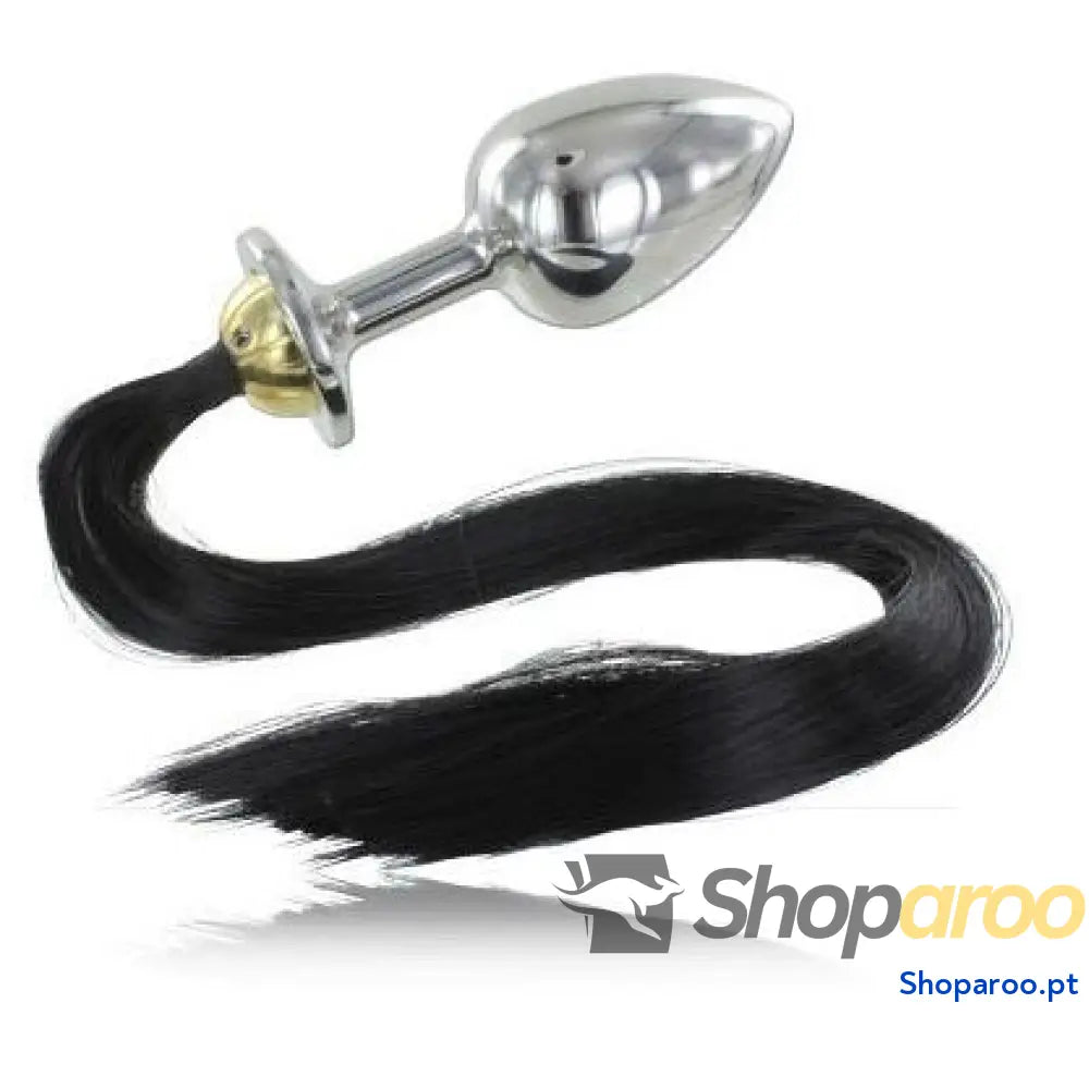 METAL HARD - PLUG ANAL DE AO COM CAUDA 8,89CM