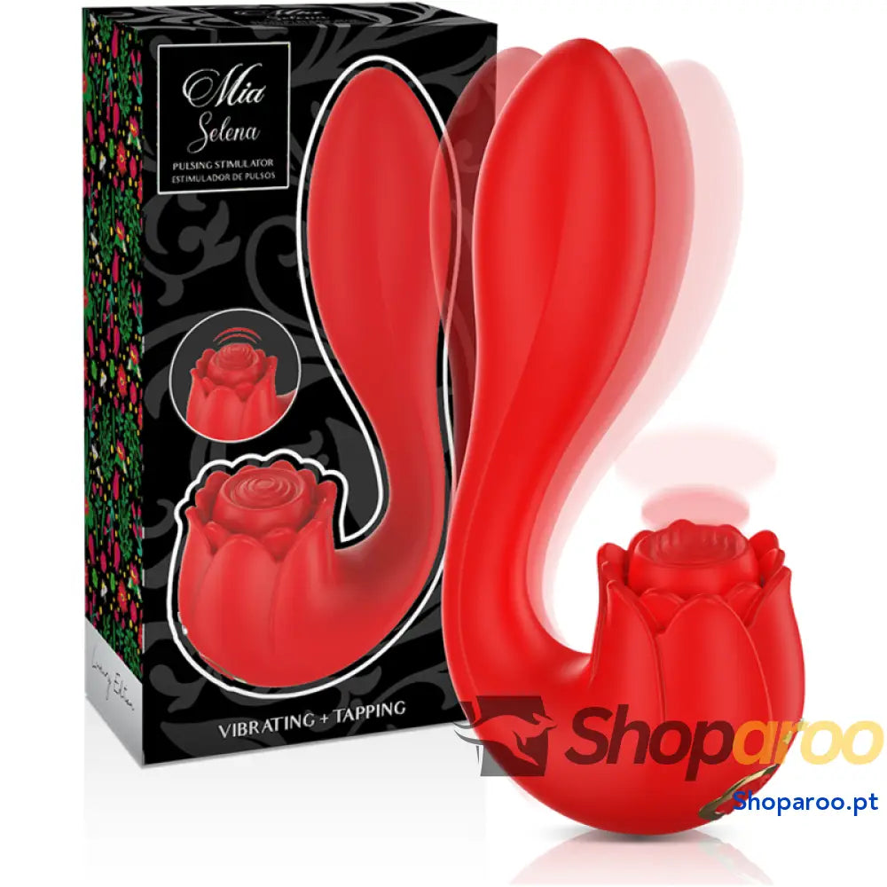 MIA SELENA ESTIMULADOR VIBRANTE + TAPPING VERMELHO