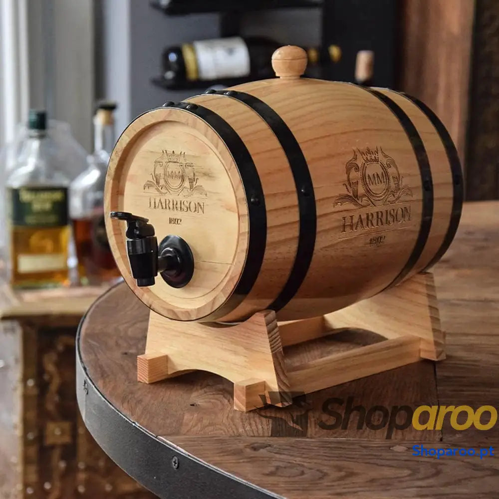 Dispensador de Barris Madeira Barril Tradicional De Vino Y Whisky Regalo Original Envelhecimento Vinho E Ø 20 Cm 3L