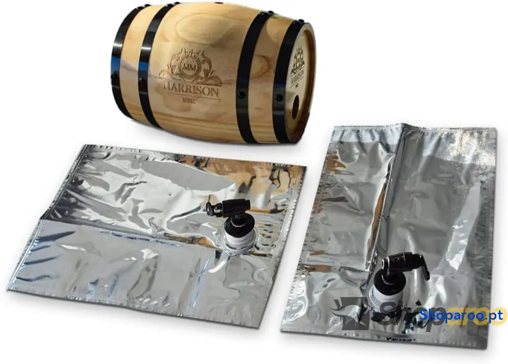 Dispensador de Barris Madeira Barril Tradicional De Vino Y Whisky Regalo Original Envelhecimento Vinho E Ø 20 Cm 3L
